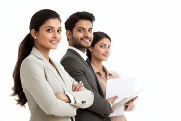 young indian business people team standing together