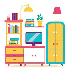 set of furniture icons