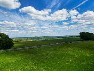 British Countryside Landscape Near Bath City of England UK
