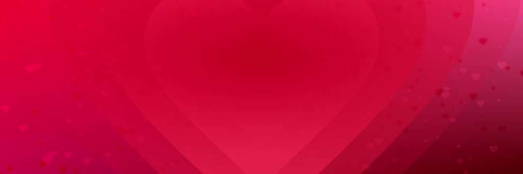 Red hearts creating concentric pattern expressing love and romance, valentine or wedding background