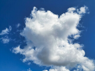 Beautiful Blue Sky with Thick Clouds over Coventry City of England UK