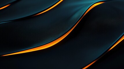 Sleek Moody Design with Textured Black and Orange Waves in High Quality Format