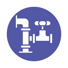Pipes Vector Gylph Icon. Eps 10 File 