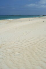 Rippled, textured beach on Cape Verde island