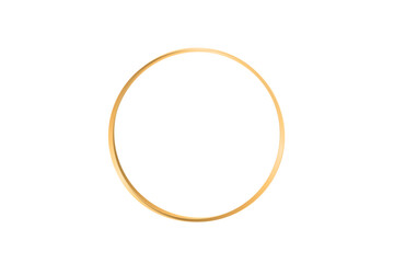 Gold circle frame isolated on transparent background. Golden circle round border. Luxury decoration design elements, PNG, Cut out
