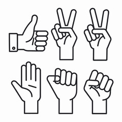 Fototapeta premium Minimalist Black and White Vector Line Art Collection: Versatile Icons and Illustrations