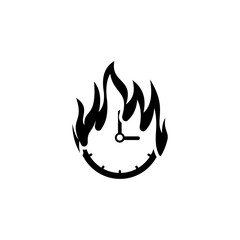 Time and Fire icon. Project management icon, Action Plan icon concepts