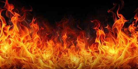 Fototapeta premium Abstract fire background with vibrant orange and red flames, abstract, fire, background, vibrant, orange, red, flames, heat, energy