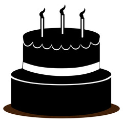 birthday cake icon vectors illustration