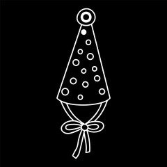 birthday hat icon vectors illustration