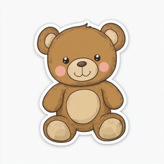 Obraz premium Cute teddy bear cartoon graphic.
