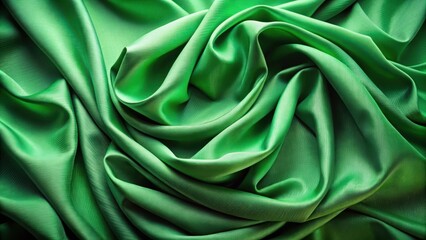 Obraz premium Green fabric with large folds, abstract background, green, fabric, folds, abstract, background, texture, material, draping