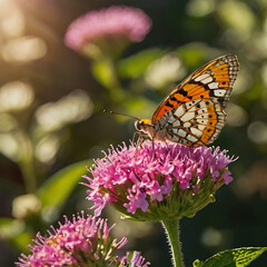 Fototapeta premium butterfly on flower