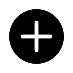 Fototapeta premium add glyph icon