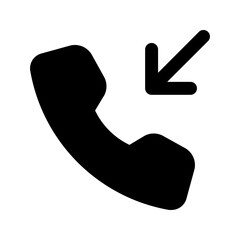 incoming call glyph icon