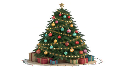 christmas tree isolated on white background