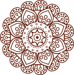 Beautiful flower art and mandala vector design