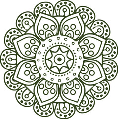 Beautiful flower art and mandala vector design