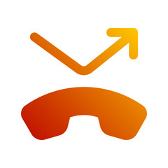 missed call gradient icon