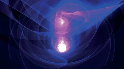 Bright light of the spotlight. Equipment. Blue futuristic flow. Laser. Bright flame. Discharge in space. Vector illustration.