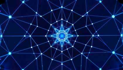 Crystalized Harmony A Digital Landscape of Polygonal Crystals and Organic Vines