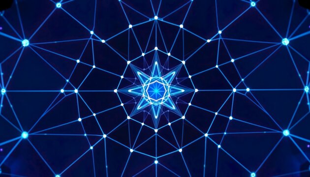 Crystalized Harmony A Digital Landscape of Polygonal Crystals and Organic Vines