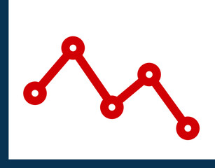 Increase and Decrease Line icon. Editable Stroke, Contains such as Arrow, Chart, Diagram, Finance, Direction, Graph, Growth, Interest Rate, Investment, Performance, Stock Market, Data vector.
