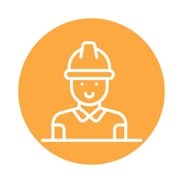 recommend clip art: Engineer Vector Gylph circle Outline Icon. Eps 10 File 
