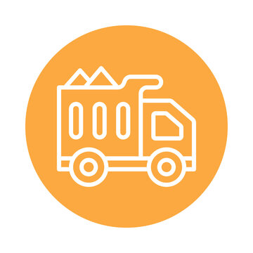 recommend clip art: Truck  Vector Gylph circle Outline Icon. Eps 10 File 