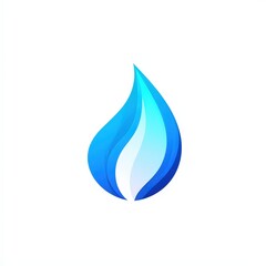 Design of water drop abstract icon logo illustration isolated on white background