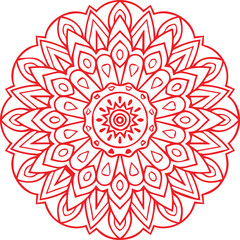 Beautiful flower art and mandala vector design