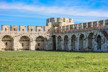 interior of the medieval fortress complex of Bashtove in Albania