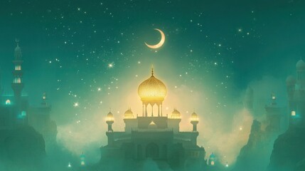 Elegant Ramadan Lantern and Mosque Design