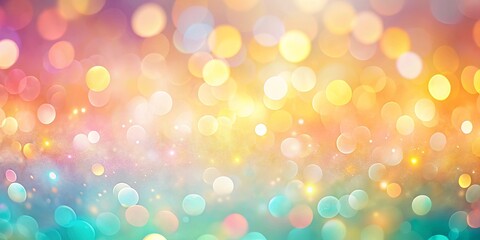 Obraz premium Abstract Pastel Bokeh Background with Shimmering Lights and a Gradient of Warm and Cool Tones