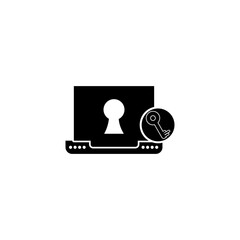 Screen Lock, Laptop Key pass icon. Internet security icon. Cyber security icon vector