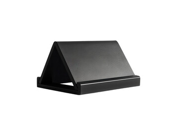 Sleek Black Metal Calendar Stand Isolated on Pure White Background for Office and Home Use