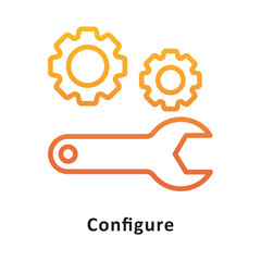 Configure Vector Gradient Outline Icon. Eps 10 File 