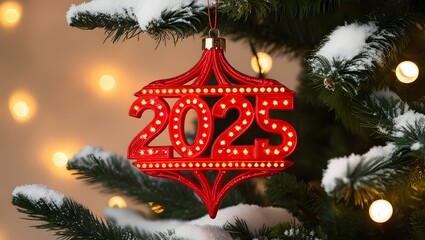 christmas tree decoration with 2025