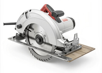 Circular saw with sharp steel blade
