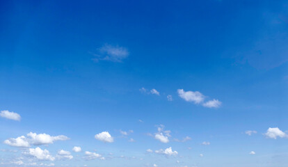 Cloudscape - Blue sky and white clouds
