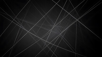 White intersecting lines on a black background with subtle gradient effects. 