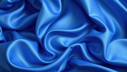 Fototapeta premium Blue silky fabric cloth abstract background wallpaper HD