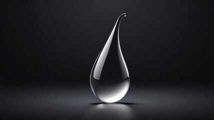 drop of water on black