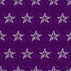 Seamless Christmas shiny stars vector pattern for festive design. Constellation