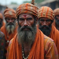 Sadhus in Traditional Attire