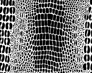 Seamless pattern of alligator skin on a white background	