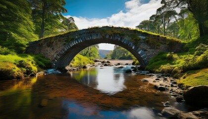 Fototapeta premium Birds chirp softly in the background. 