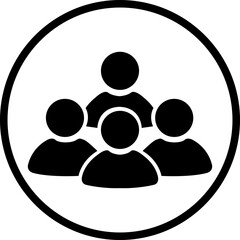People flat icon. Team user icon. Community icon User profile symbol. Group of people or group of users collection isolated on transparent background. Persons symbol stock vector black.