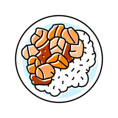 curry chicken food color icon vector. curry chicken food sign. isolated symbol illustration