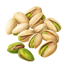 Handful of Pistachios with Open and Closed Shells